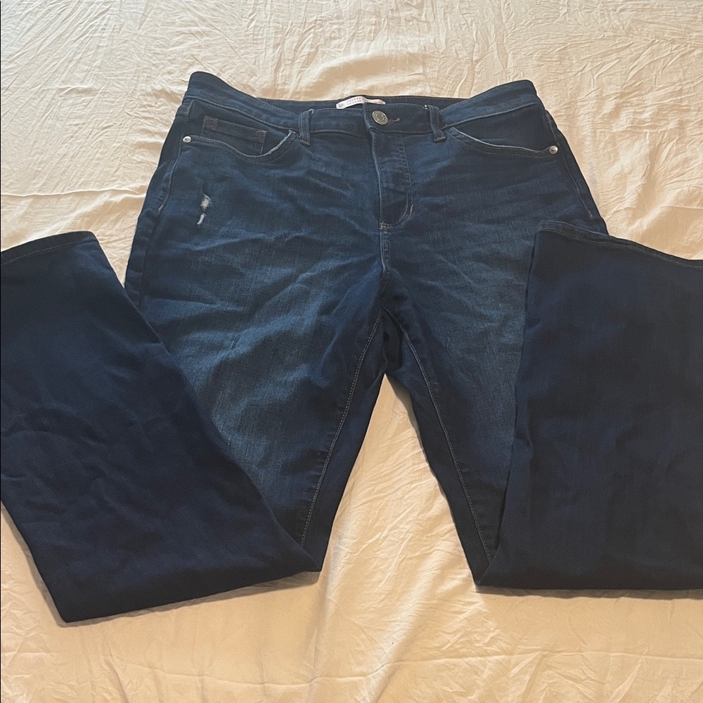 LC Lauren Conrad Dark Blue Bootcut Stretch Jeans